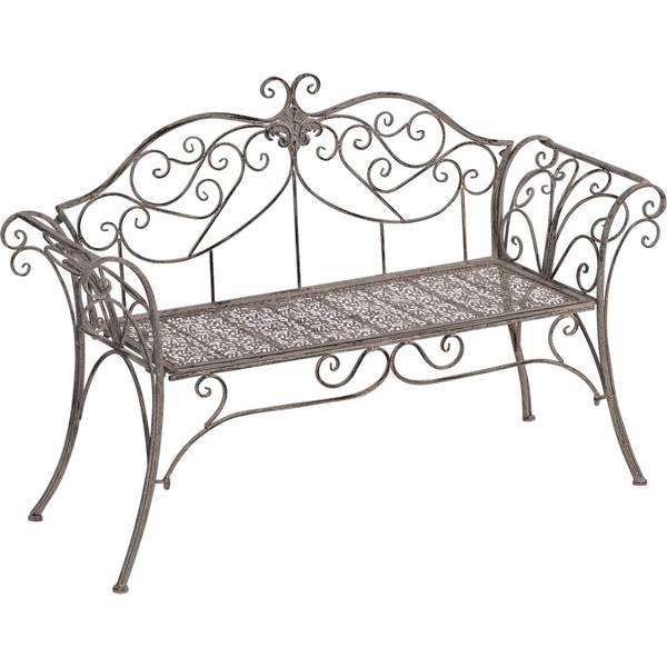 Zweisitzer-Sofa VIVA LA VIDA Grau - Metall - 47 x 53 x 133 cm