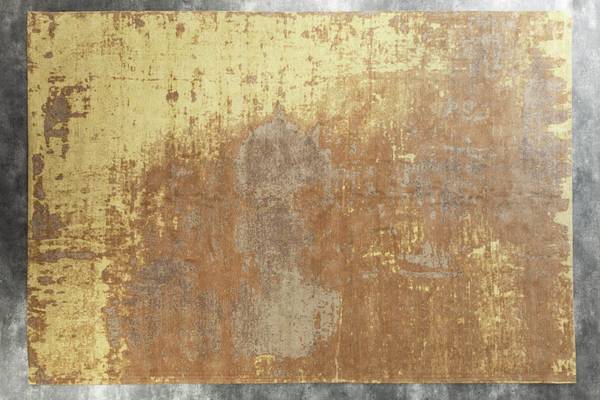 Teppich MODERN ART XXL Braun - Gelb - Mischgewebe - Baumwollstoff - Polyester - 350 x 1 x 240 cm