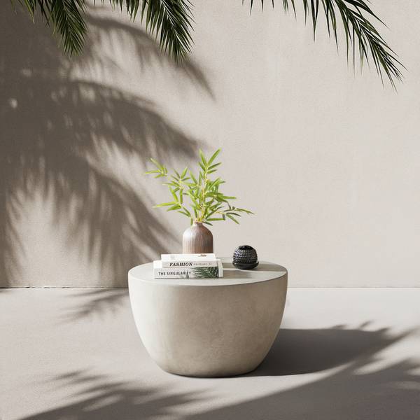 Couchtisch PARNU Grau - Stein - 64 x 39 x 64 cm