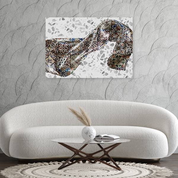 Wandbild satin-stoff 120 x 80 cm