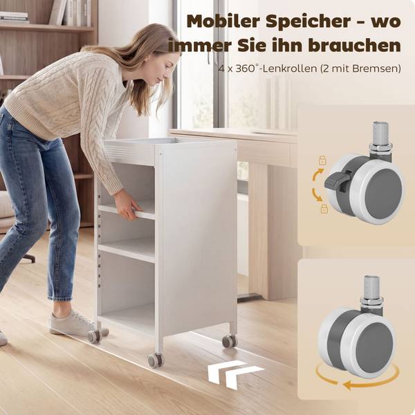 Bücherregal 83B-585V00WT Weiß - Stahl - Polypropylen - 34 x 70 x 35 cm