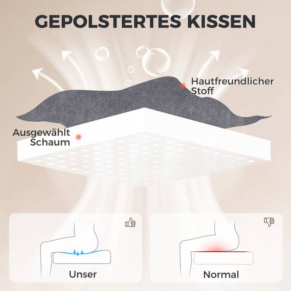 Massage-Bürostuhl 921-919V90GY Grau - Stahl - 71 x 122 x 76 cm