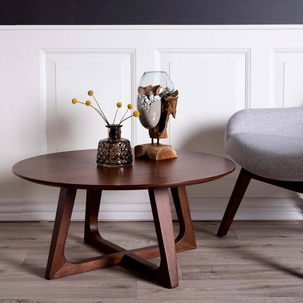 Couchtisch Hello Braun - Holz teilmassiv - 75 x 36 x 75 cm