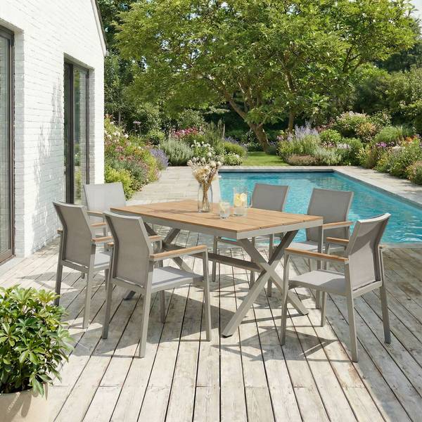 Gartenmöbel Set WINDY 7er Set Beige