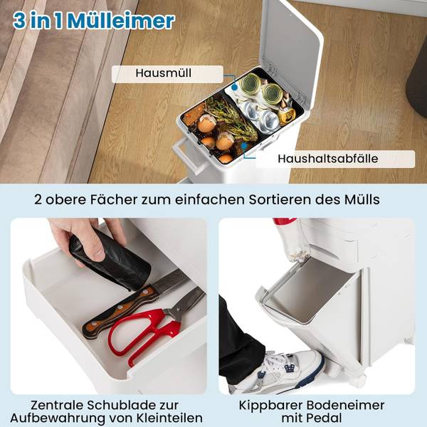 Mülleimer VH33102DE Weiß