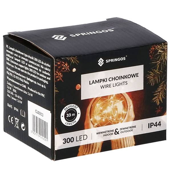 Lichterkette CL0309 Weiß - Kunststoff - 1 x 1 x 3300 cm