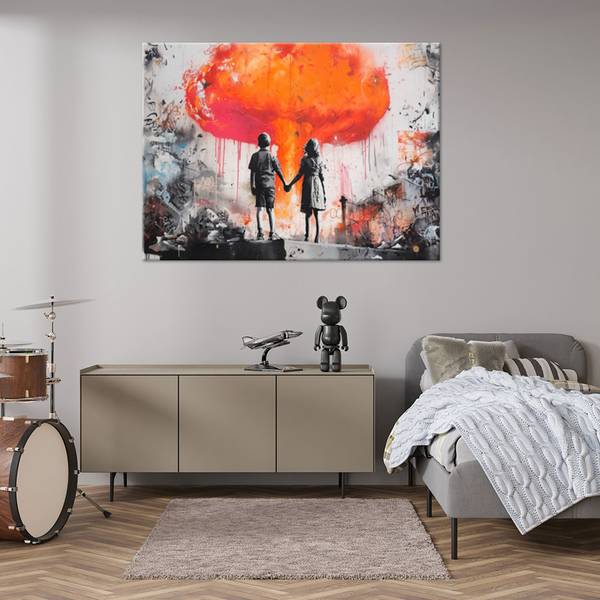Canvas schilderij Straatkunst 100 x 70 cm