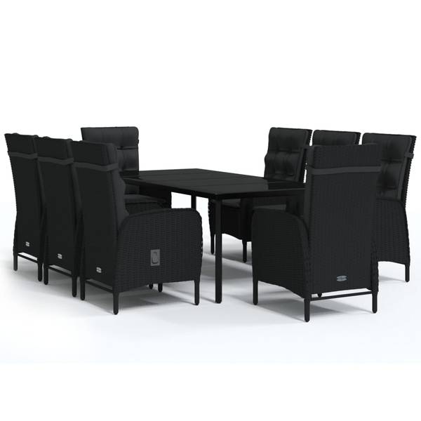 Salle à manger 3013407-4 (lot de 9) Noir