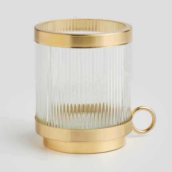 Kerzenständer Ben Gold - Metall - 13 x 11 x 9 cm