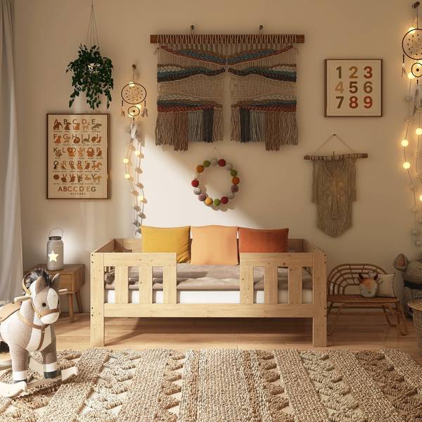 Kinderbett mit Rausfallschutz ZWN140 75 x 146 cm