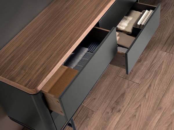Kommode 7172 Grau - Edelstahl 18/0 - Silikon - 140 x 80 x 45 cm