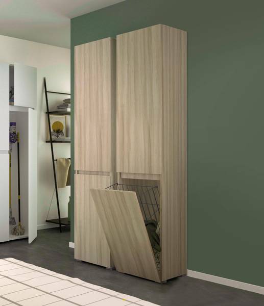 Armoire polyvalente à 2 portes Agapanto Marron - Marron chevreuil