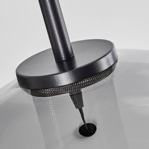Deckenleuchte Cesaro Grau - Aluminium - Klarglas - 31 x 149 x 30 cm