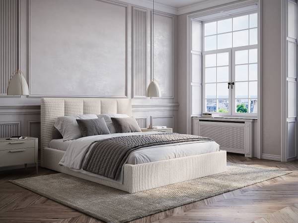 Bett mit Bettkasten KILACLO Beige