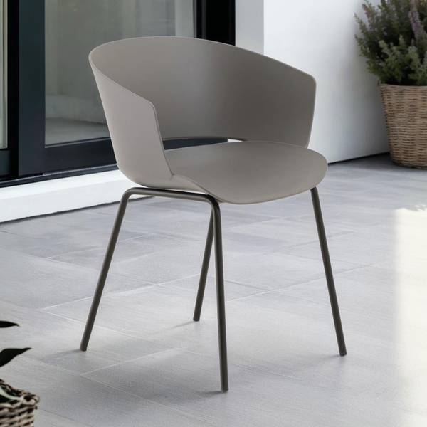 Gartenstühle NIVEL (4er-Set) Grau