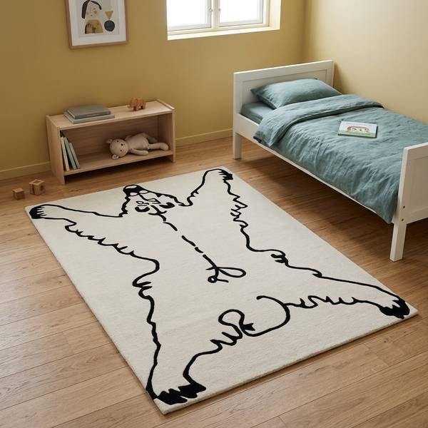 Kurzflorteppich Bär König der Stille 100 x 160 cm