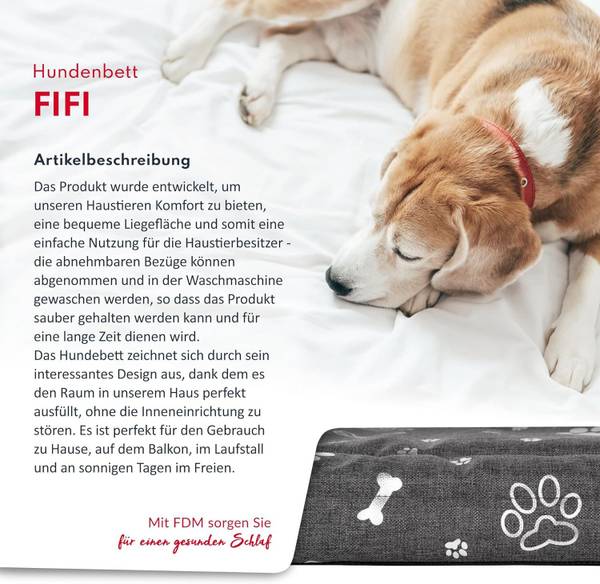 Hundebett FIFI 70 x 100 cm