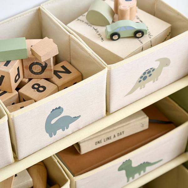 Speelgoedkast DINO groen - plaatmateriaal op houtbasis - 60 x 60 x 30 cm