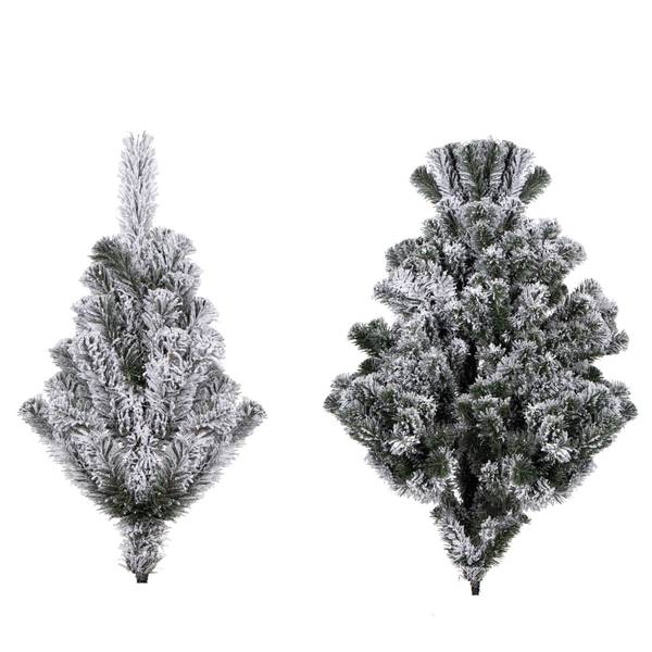 Weihnachtsbaum Fichte mit Kunstschnee Braun - PVC - 80 x 180 x 80 cm