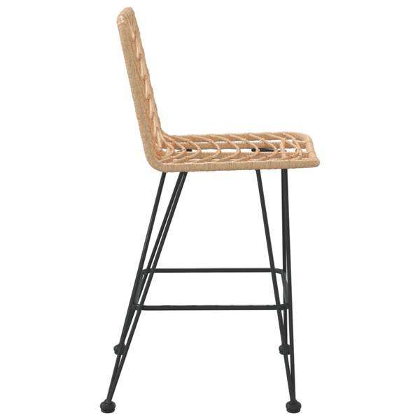 Barhocker 3017480 2er Set Braun - Stahl - Polyethylen - 45 x 103 x 56 cm