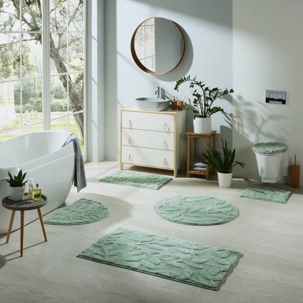 Badematte 211890 Grün - Textil - 90 x 20 x 90 cm