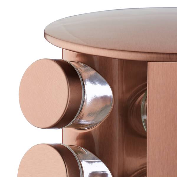 Tourniquet à épices avec 16 pots Verre - Métal - 22 x 28 x 22 cm