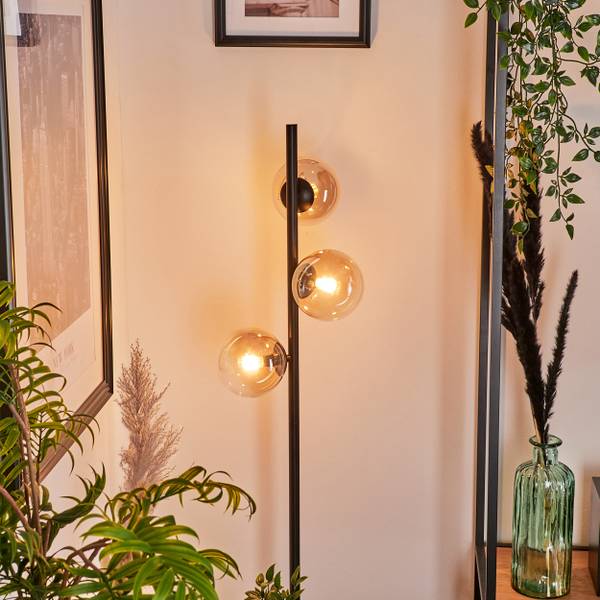 Stehlampe Garaguso Braun - Durchsichtig - Durchmesser: 30 cm