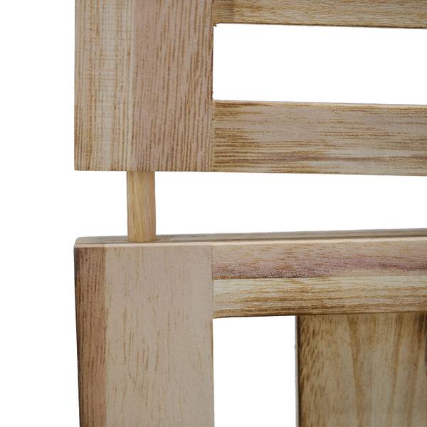 Paravent 2903 3-teilig Braun - Holz teilmassiv - 120 x 170 x 2 cm