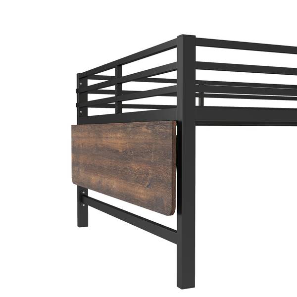 Hochbett Rita Schwarz - Metall - 145 x 102 x 245 cm