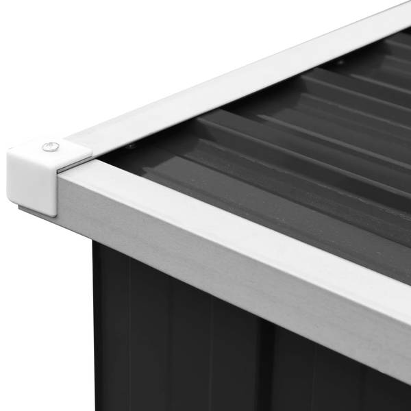 Houtschuur 3000024 grijs - staal - 84 x 152 x 330 cm