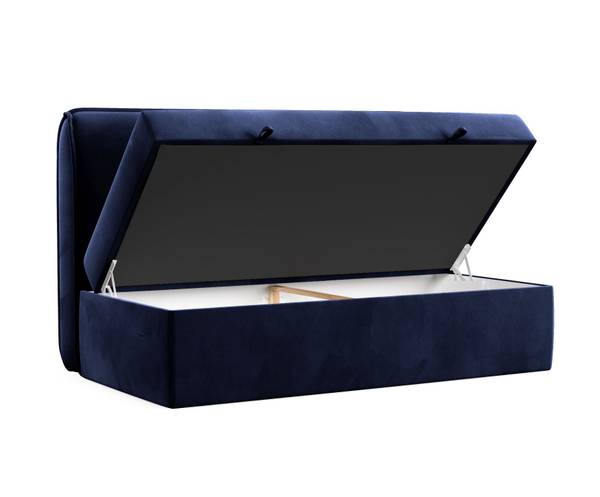 Kinder-Boxspringbett OCEAN Blau - Tiefe: 80 cm