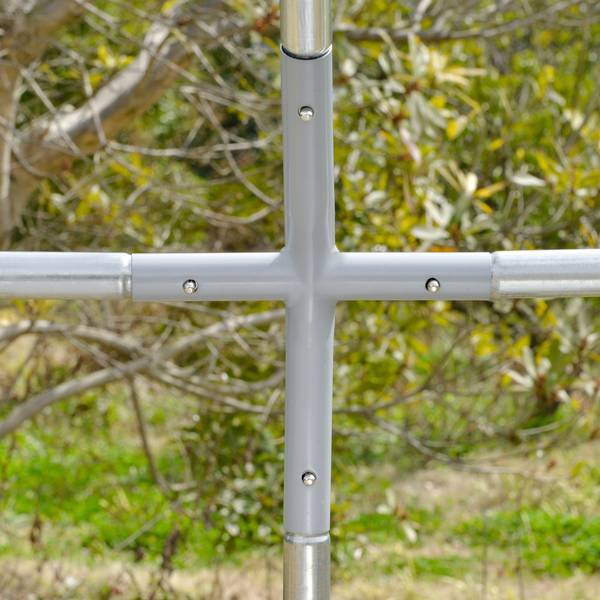 Hühnerstall BB7137 Silber - Metall - 38 x 18 x 195 cm