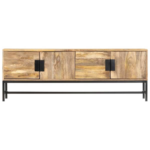 TV-Schrank D519 Braun - Massivholz - 30 x 50 x 140 cm