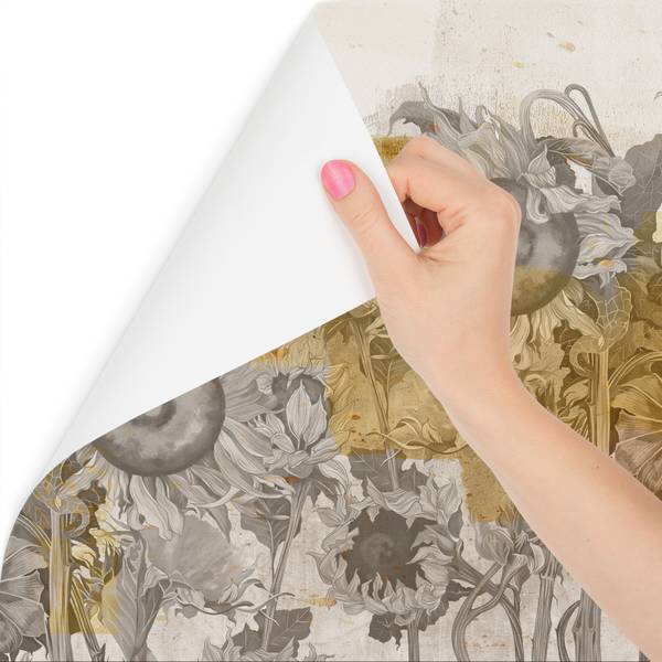 Fototapete SONNENBLUMEN Pflanzen Retro 520 x 318 x 318 cm