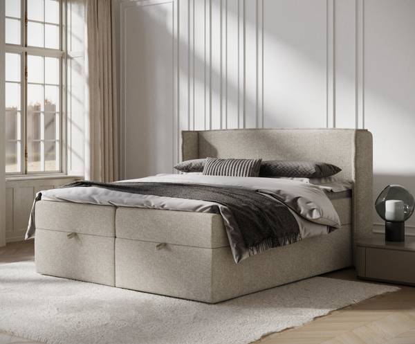 Bed Passion beige - grijs - Ligoppervlak breedte: 200 cm