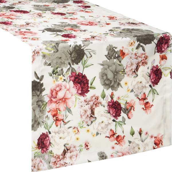 Tischläufer 166167 Grau - Pink - Textil - 40 x 1 x 170 cm