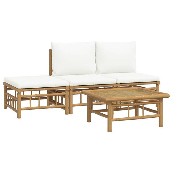 Loungeset 3028492-11 set van 4 bruin - crèmewit - wit