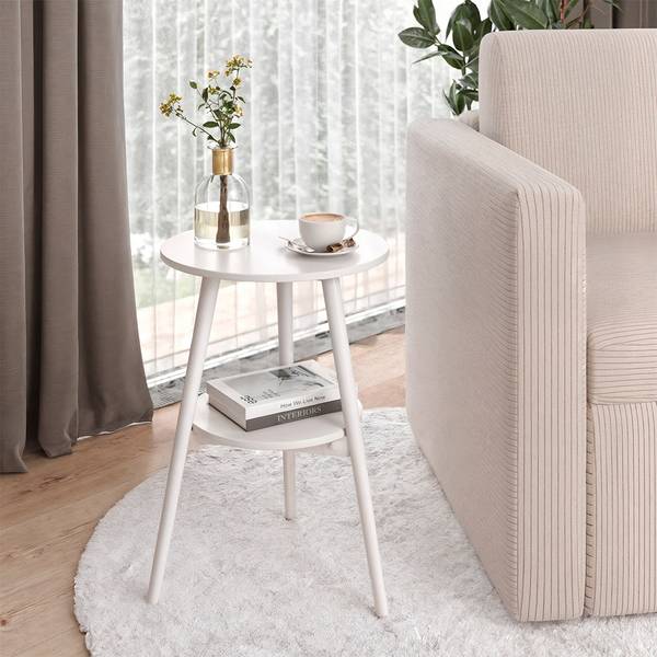 Couchtisch Rondal 59346 Weiß - Holzwerkstoff - 38 x 55 x 38 cm