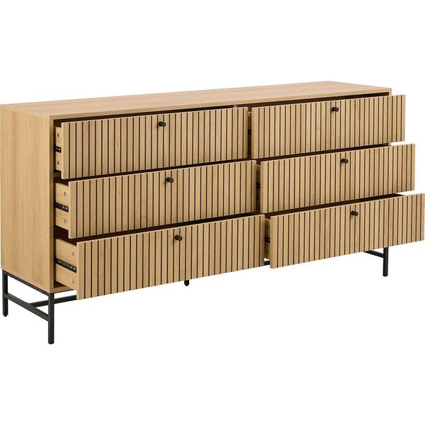 Kommode Albany Braun - Holz teilmassiv - 158 x 81 x 40 cm