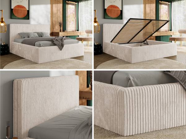 Polsterbett TILIANO CLASSIC Beige - Breite: 196 cm - Ohne Matratze