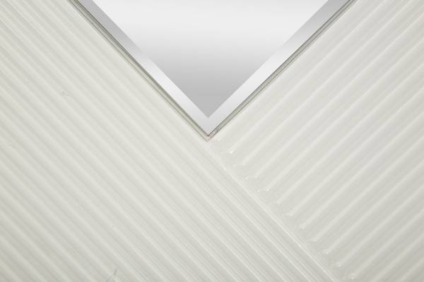 Spiegel Tolosa wit - massief hout - 4 x 80 x 80 cm