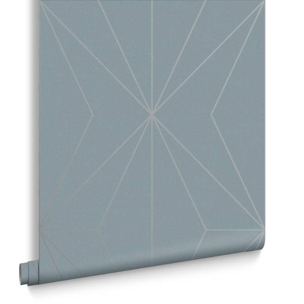 Vliestapete Harmonie Blau - Fleece - 53 x 1000 x 2 cm
