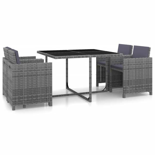 Gartenmöbel-Set 297932 (5-teilig) Grau - Polyester - 109 x 74 x 109 cm
