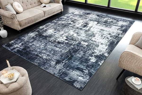 Teppich MODERN ART Grau - Baumwollstoff - Polyester - Wolle - 230 x 160 cm