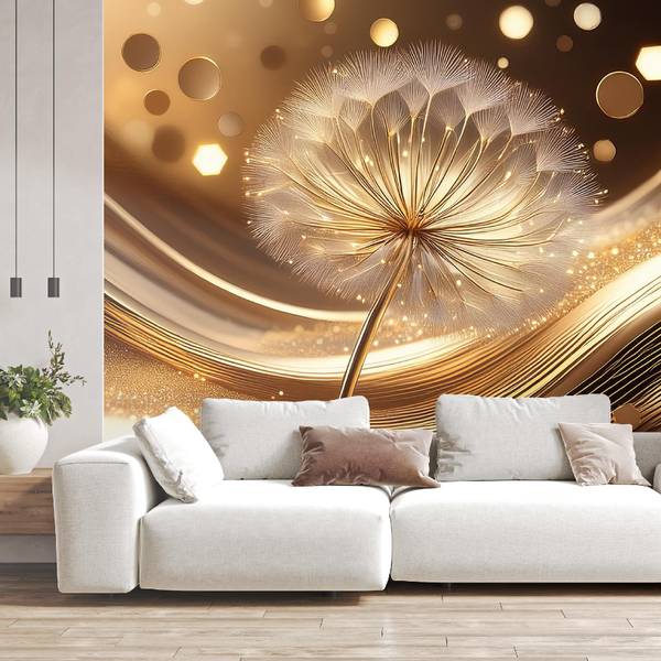Fototapete Blumen Pusteblume Glamour 450 x 315 cm