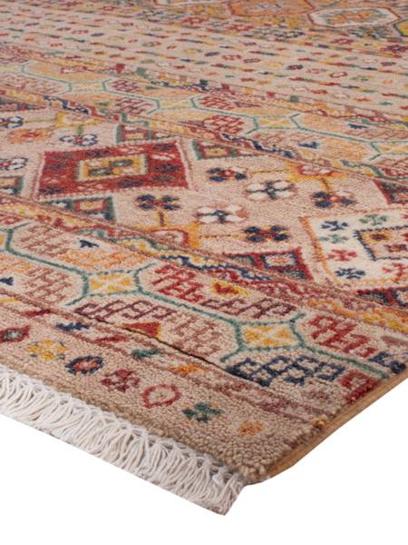 Orientteppich Oriental Beige - Naturfaser - 153 x 1 x 185 cm