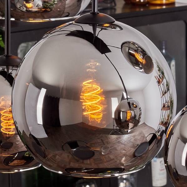 Deckenleuchte Cesaro Grau - Silber - Metall - 80 x 30 x 80 cm