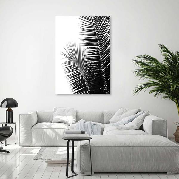 Wandbild palmenblätter 80 x 120 cm