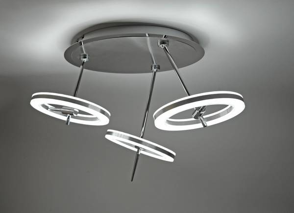 LED Deckenlampe Q - AMY Silber - Aluminium - 60 x 45 x 60 cm