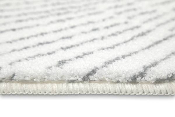 Badteppich Jasbeer Grau - Weiß - Polyester - 55 x 2 x 65 cm